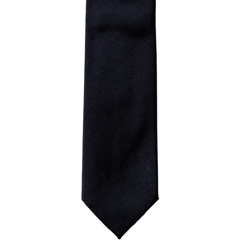 Three-fold solid-colour silk tie