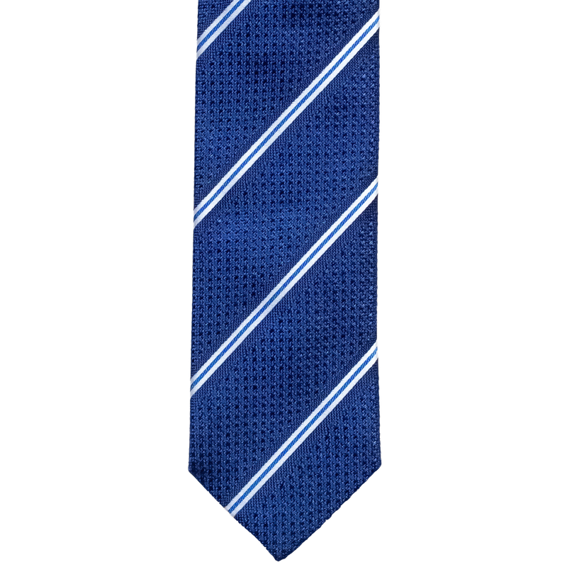 Three-fold regimental silk tie