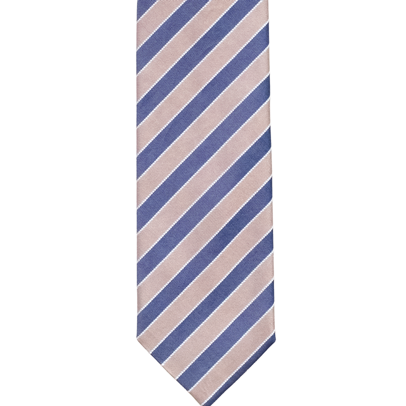 Three-fold regimental silk tie