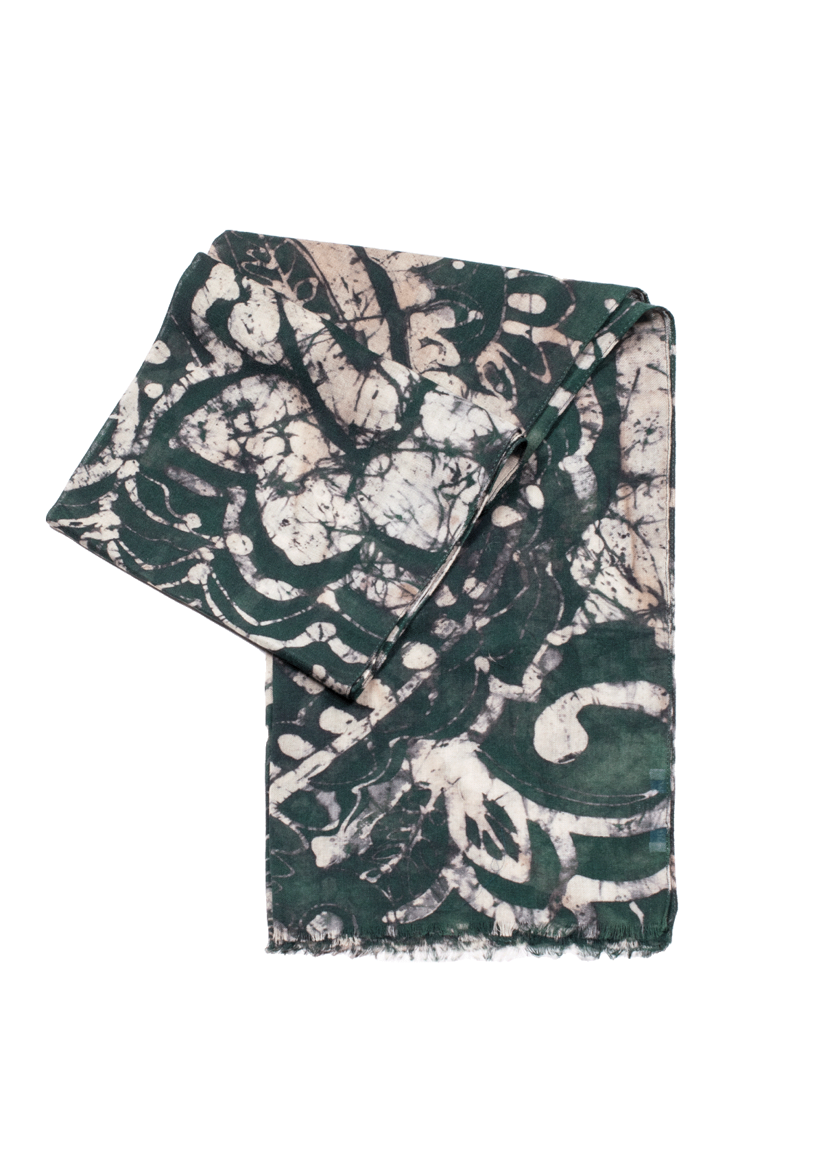 Green Print Scarf