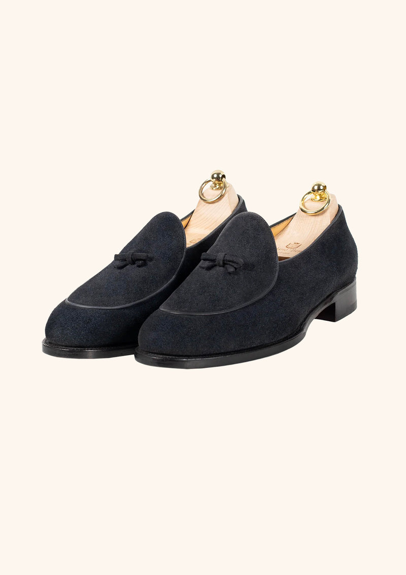 Blue Suede Belgian Loafer