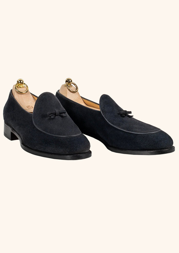 Blue Suede Belgian Loafer