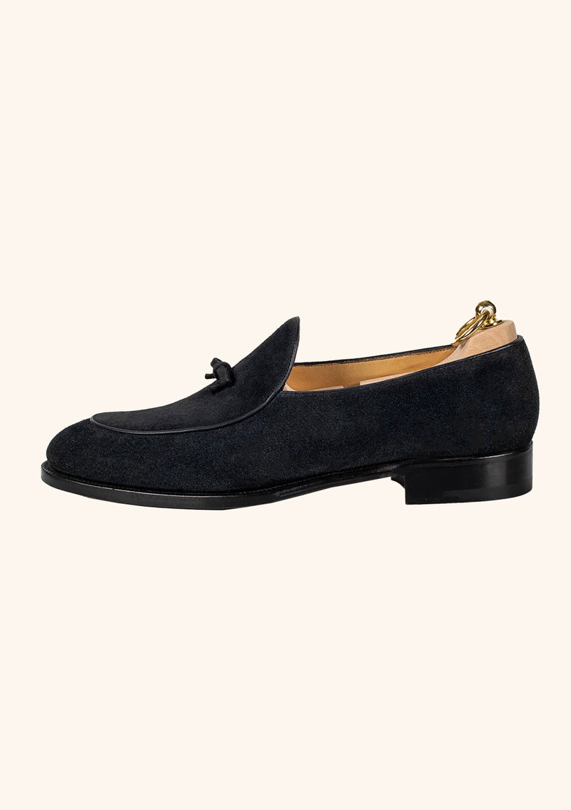 Blue Suede Belgian Loafer