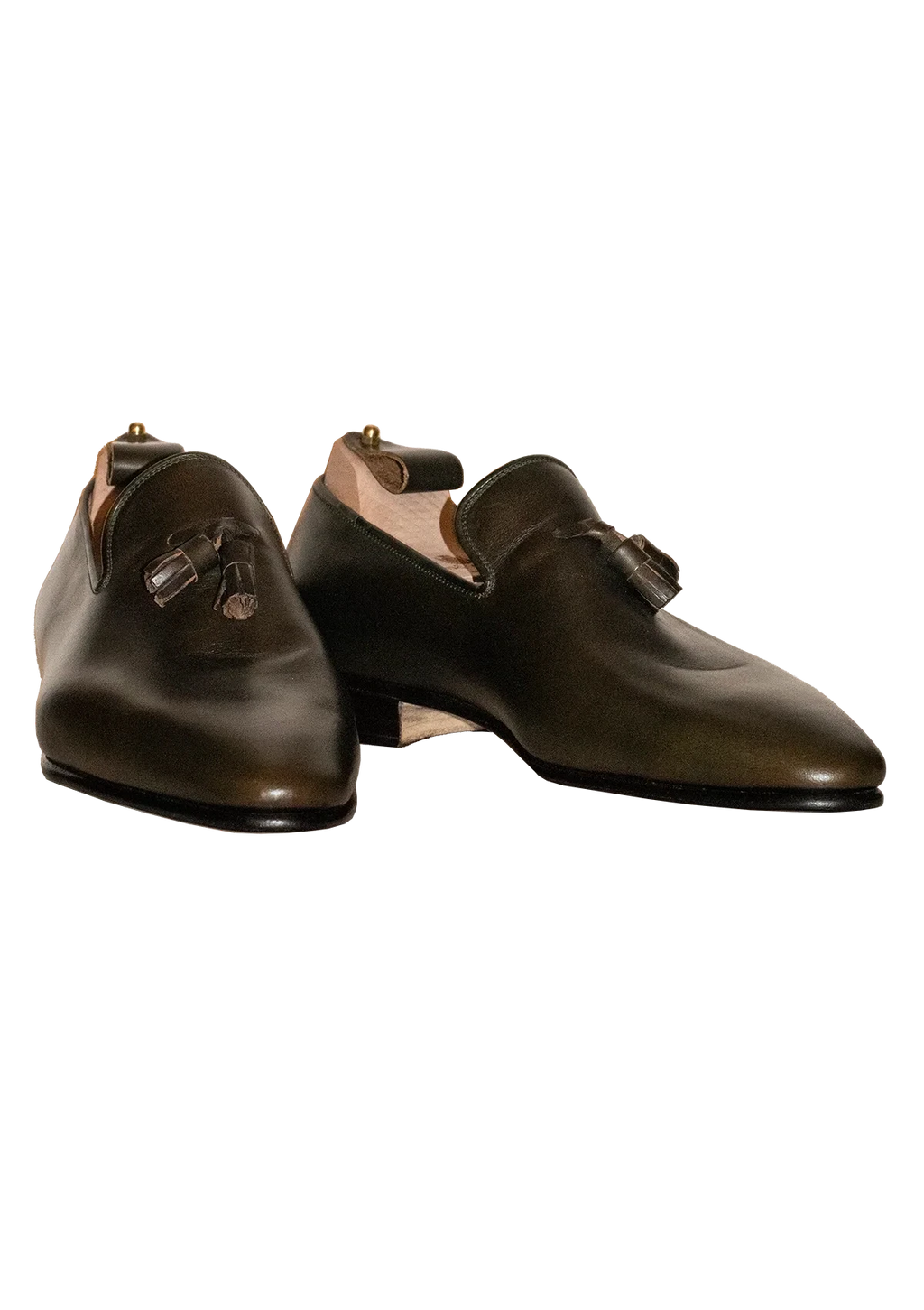 Dark Olive Tassel Loafer | Stefano Bemer display picture 1