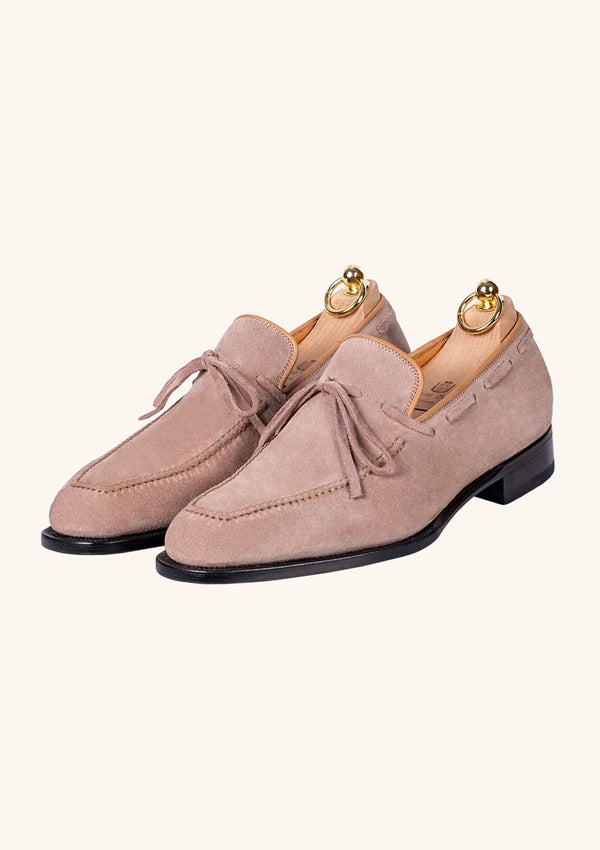 Beige Bow-Tie Loafers