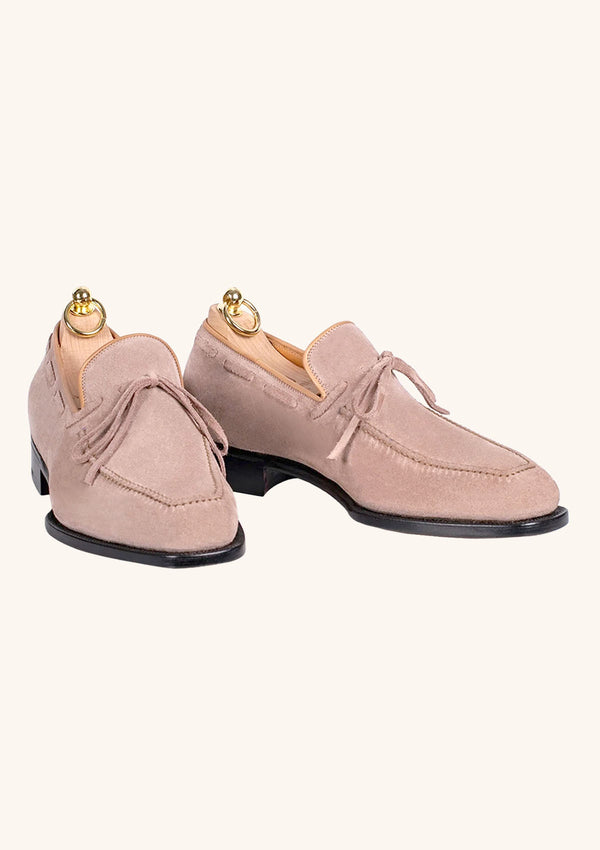 Beige Bow-Tie Loafers