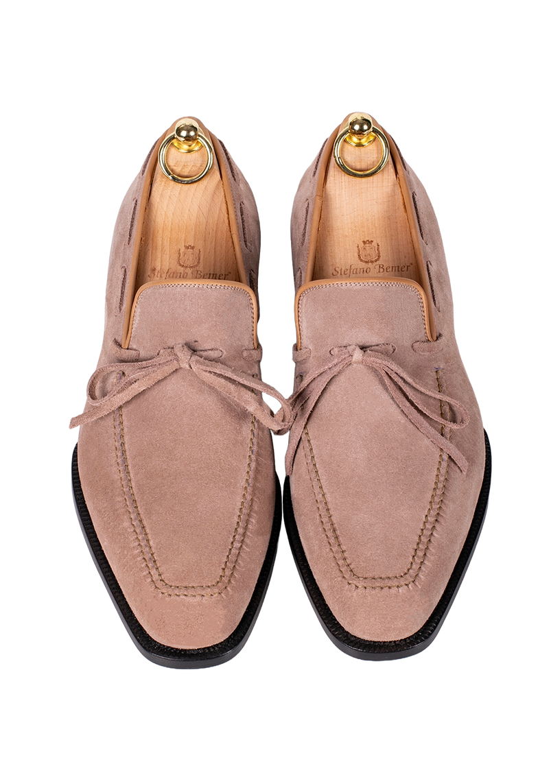 Beige Bow-Tie Loafers