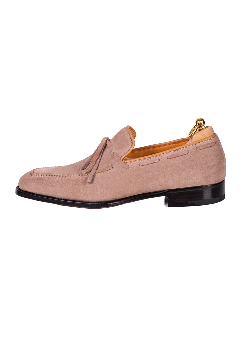 Beige Bow-Tie Loafers