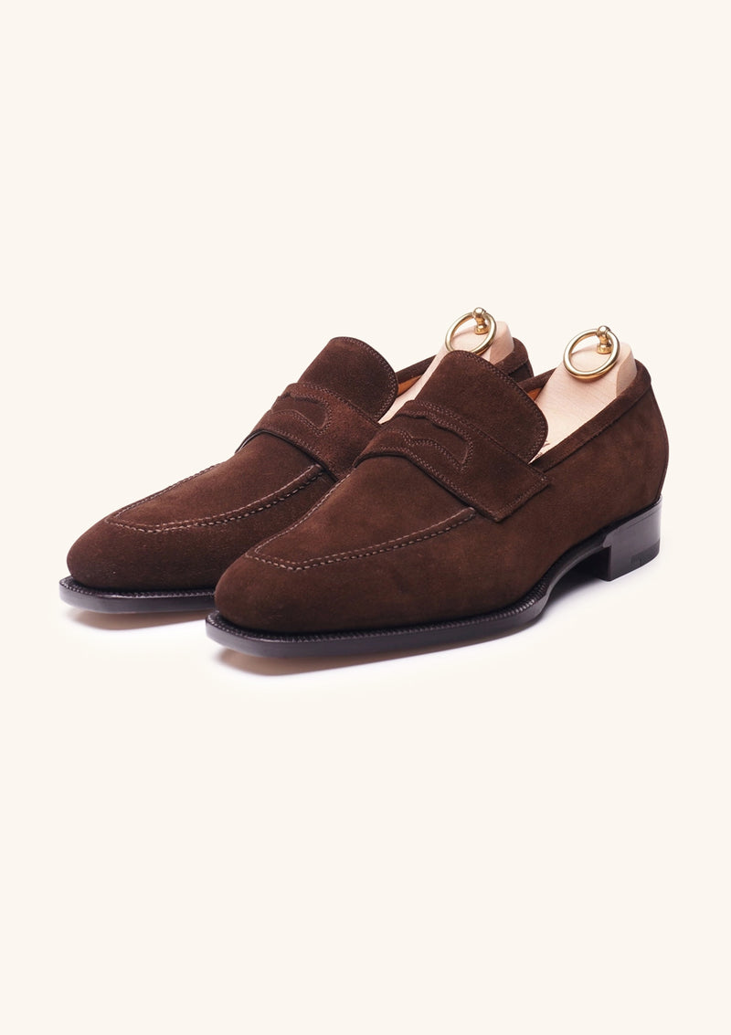 Dark Brown Penny loafer in French suede | Stefano Bemer Dark Brown Penny loafer in French suede | Stefano Bemer