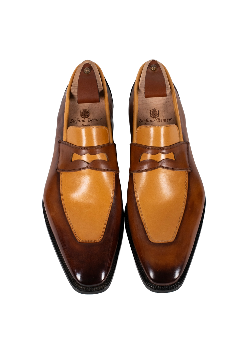 Two toned Tan Loafers