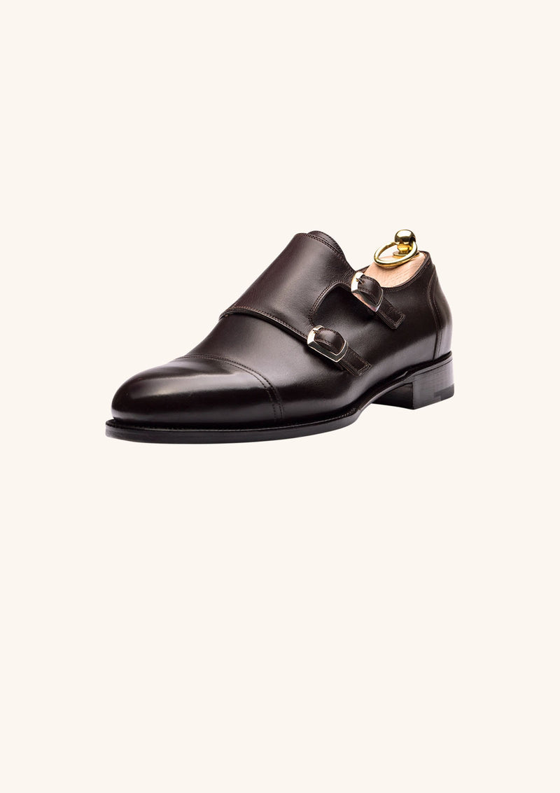 double monk strap leather dress shoes Brown Leather Double Monk Strap Shoes for Men HolloMen