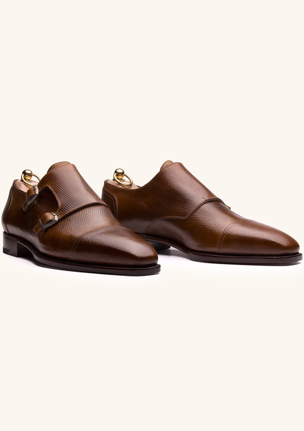 Tan Double Monk Strap Shoes