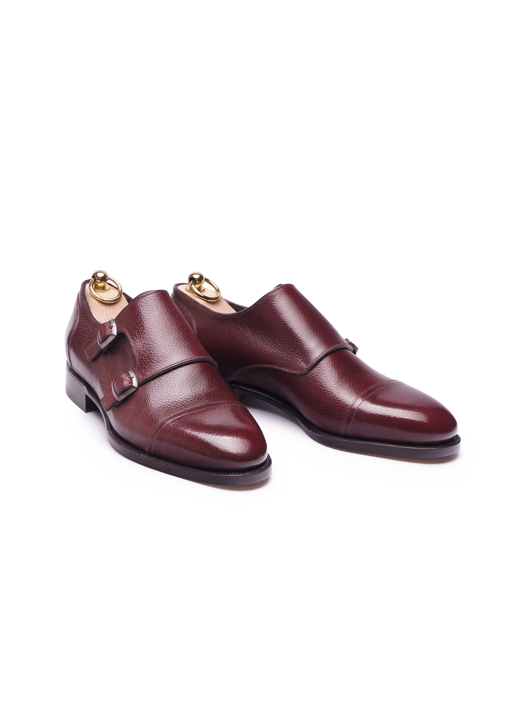 Bordeaux Double Monk Strap Shoes | Stefano Bemer