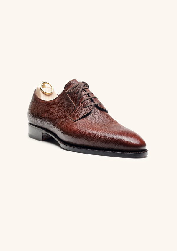 Brown Wholecut Derbies in Basketball Leather