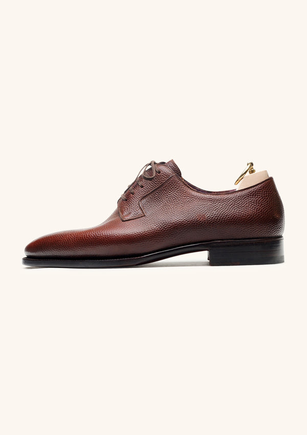 Brown Wholecut Derbies in Basketball Leather