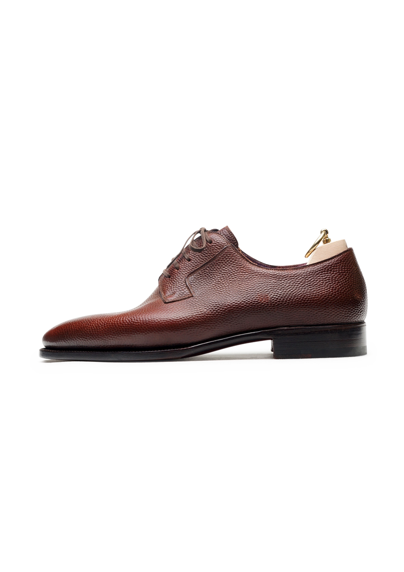Brown Wholecut Derbies in Basketball Leather