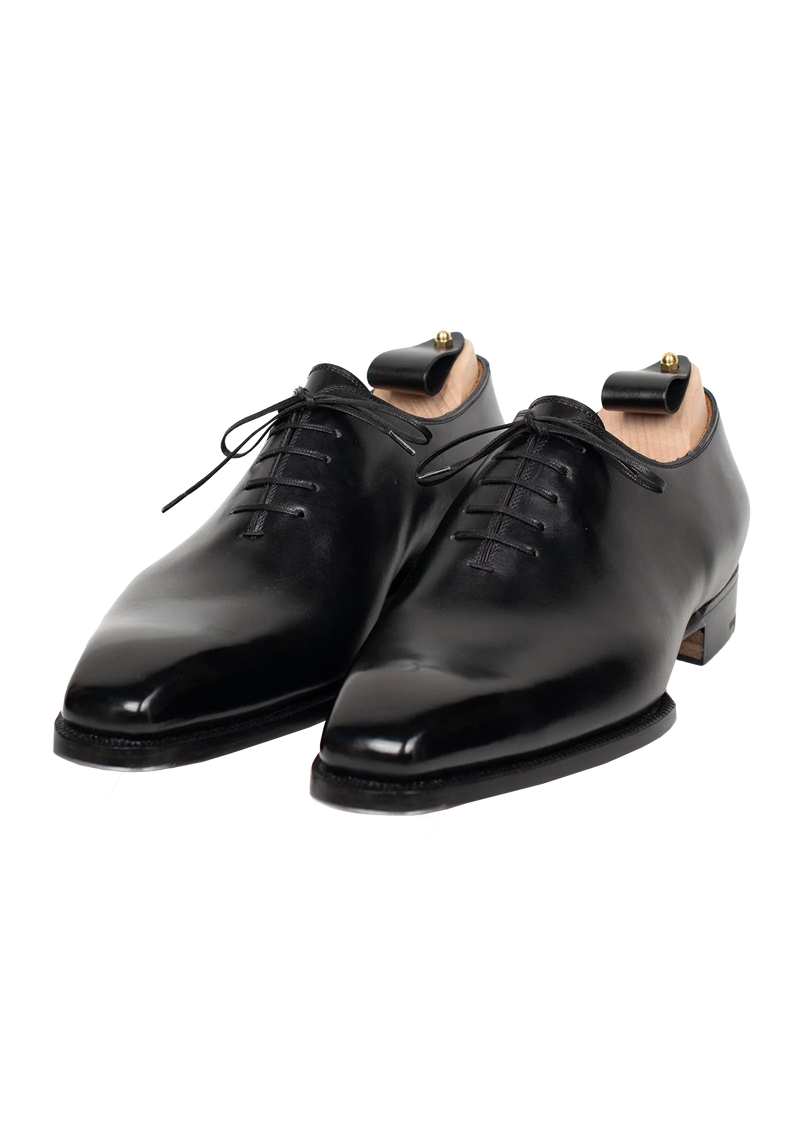 Wholecut Oxfords in Black Calf