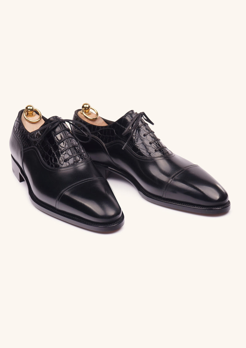 Black Cap Toe Balmoral Oxfords