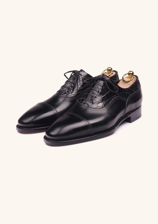 Black Cap Toe Balmoral Oxfords