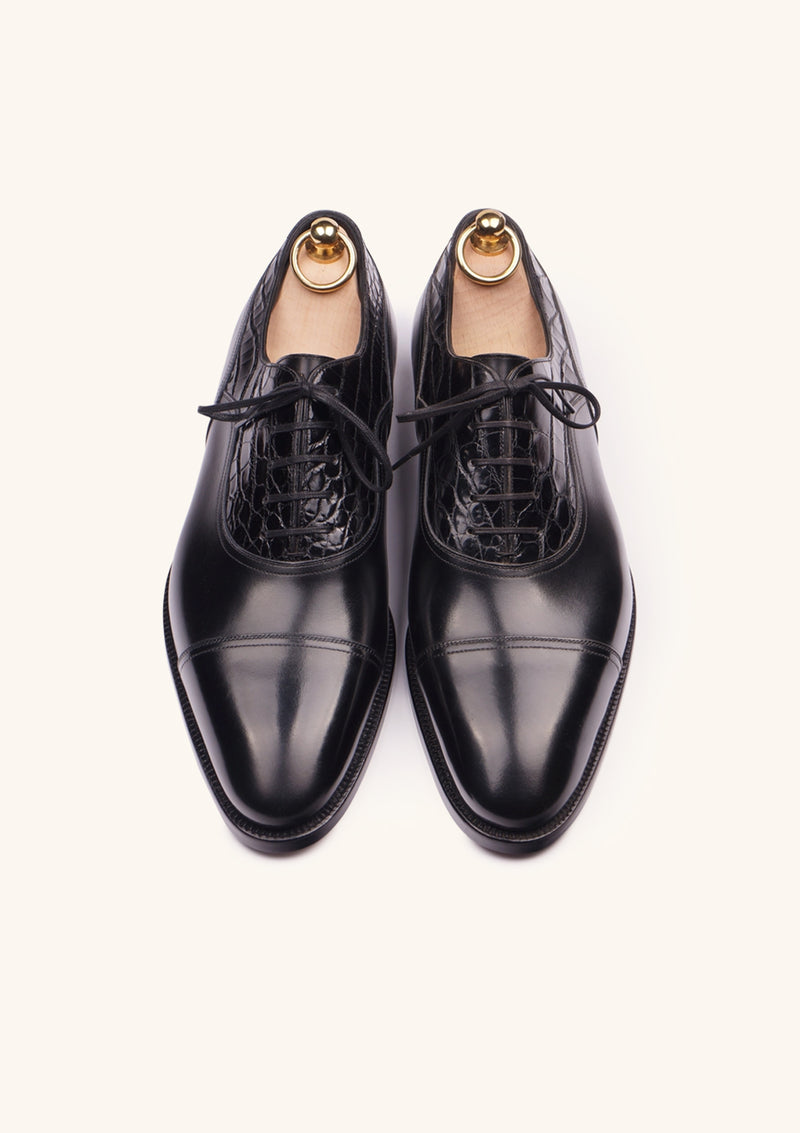 Black Cap Toe Balmoral Oxfords