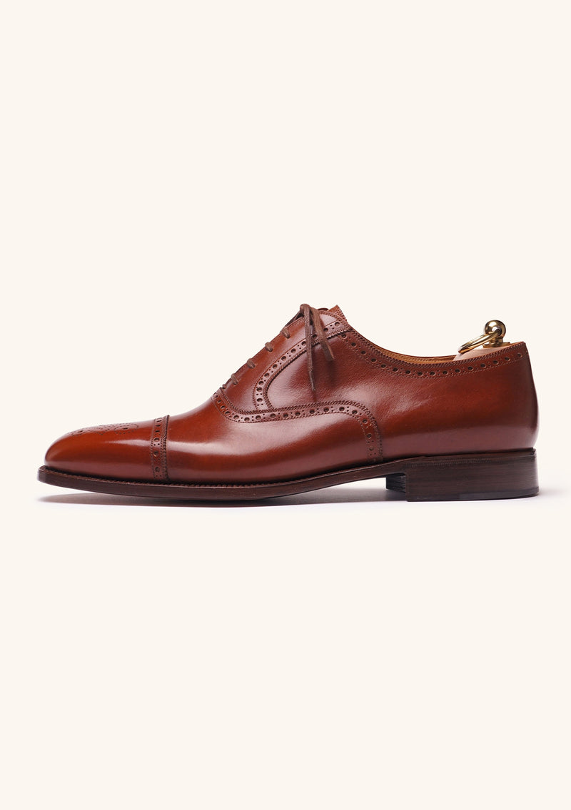 Brown Cap toe oxfords in French Box Calf | Stefano Bemer Brown Cap toe oxfords in French Box Calf | Stefano Bemer