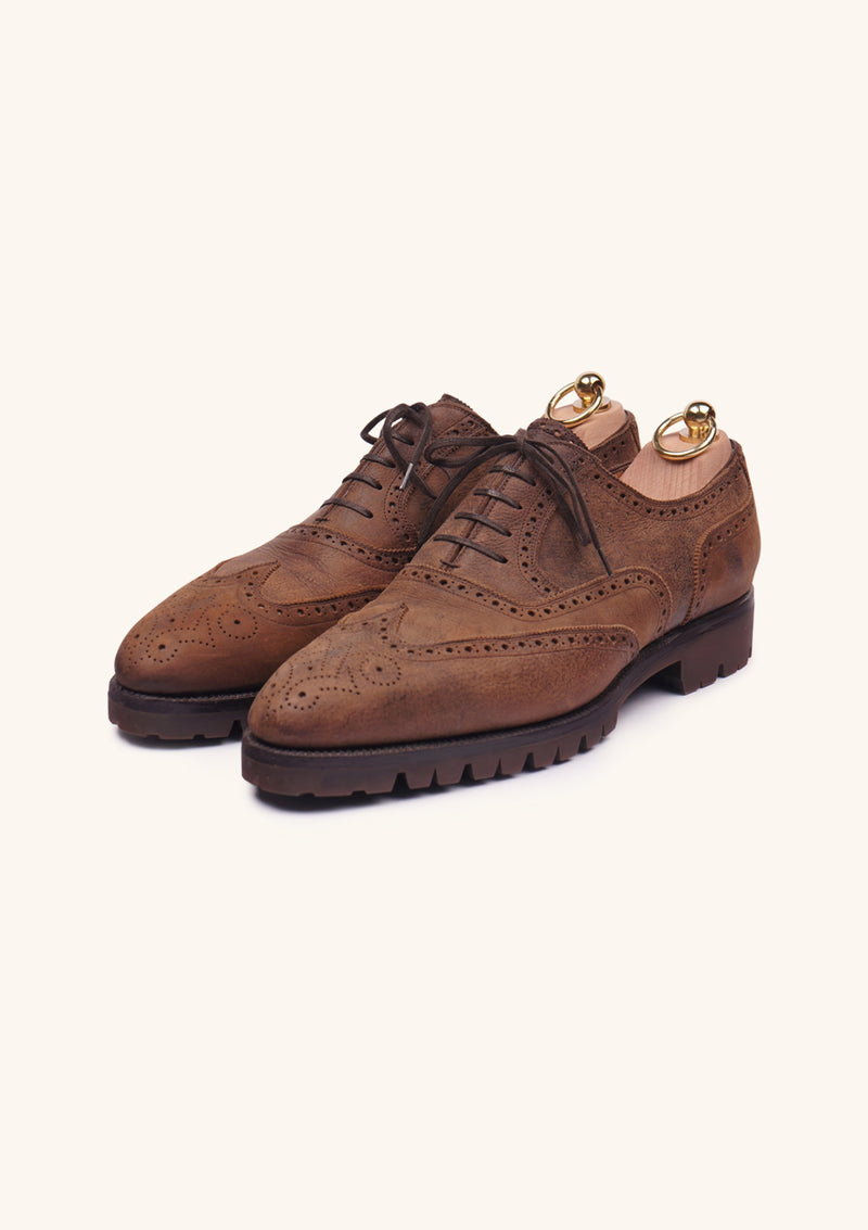 Brown Full Brogue Wingtip Oxford Shoes