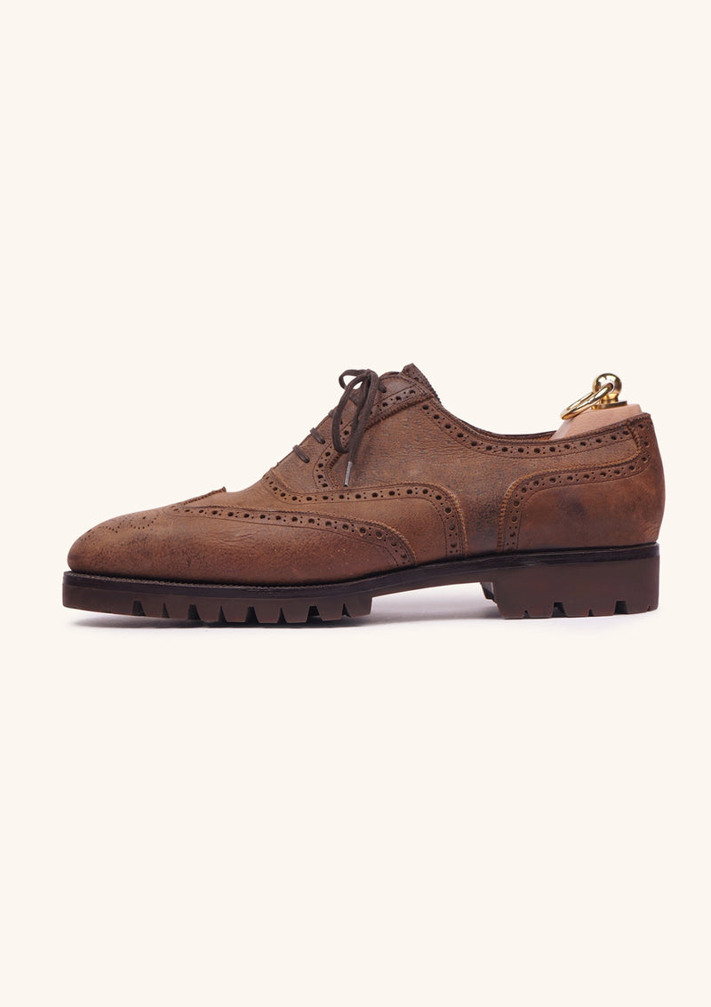 Brown Full Brogue Wingtip Oxford Shoes