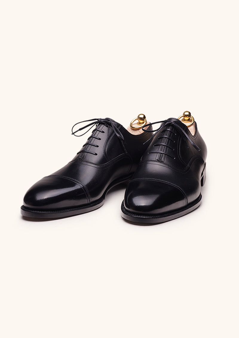 Black Cap Toe Oxford shoes in French Box Calf | Stefano Bemer Black Cap Toe Oxford shoes in French Box Calf | Stefano Bemer