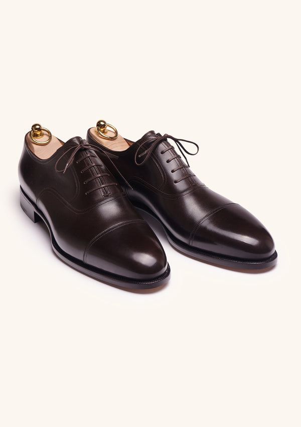 Dark Brown Cap toe Oxfords