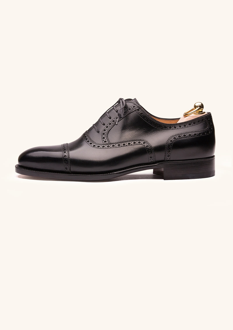 Black Brogue Cap Toe Oxfords