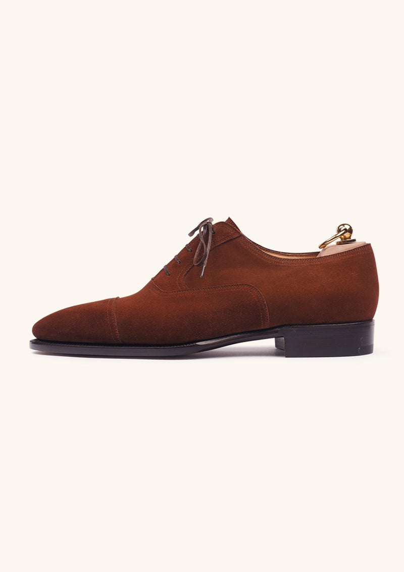 Brown Cap Toe Oxford Shoes in Janus Suede | Stefano Bemer Brown Cap Toe Oxford Shoes in Janus Suede | Stefano Bemer