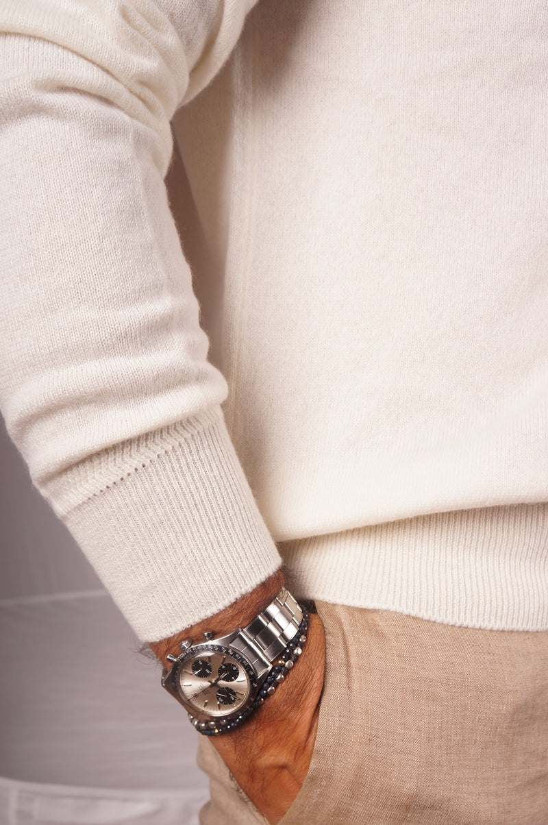 Cream Cashmere Polo Shirt