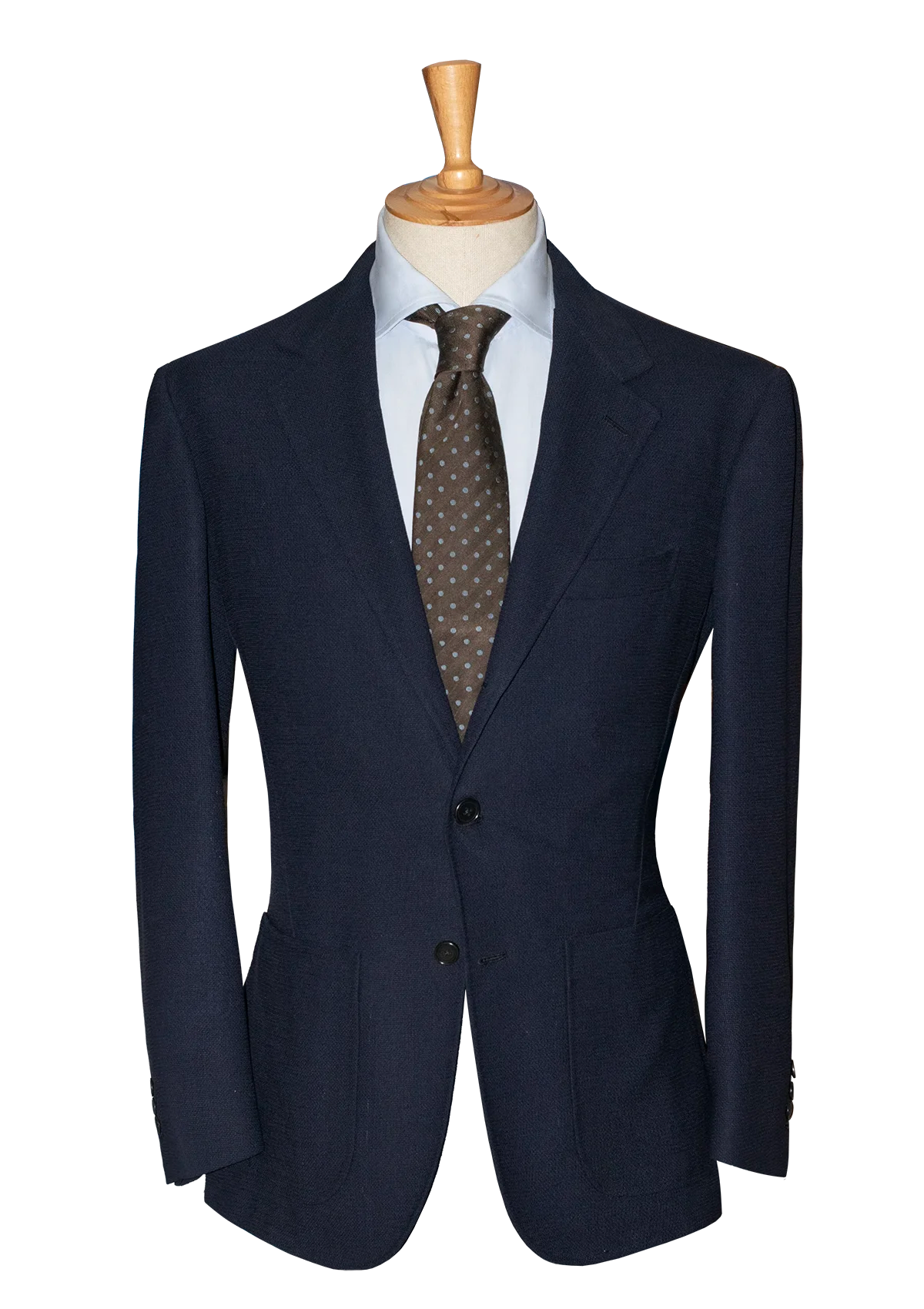 Navy Wool Unstructured Jacket