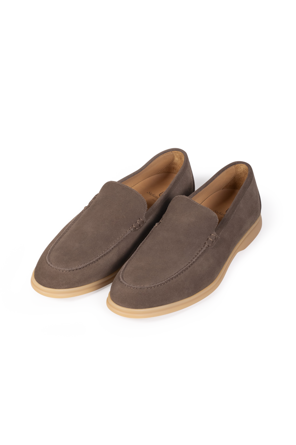 Brown Suede Stefano Bemer Walk Loafers