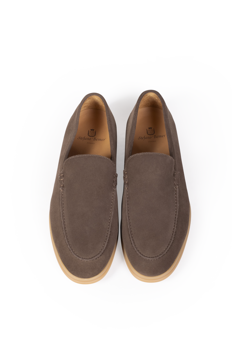 Brown Suede Stefano Bemer Walk Loafers