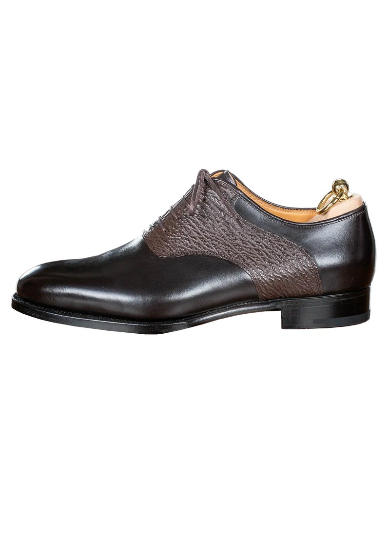 Dark Brown Oxford with Shark Saddle