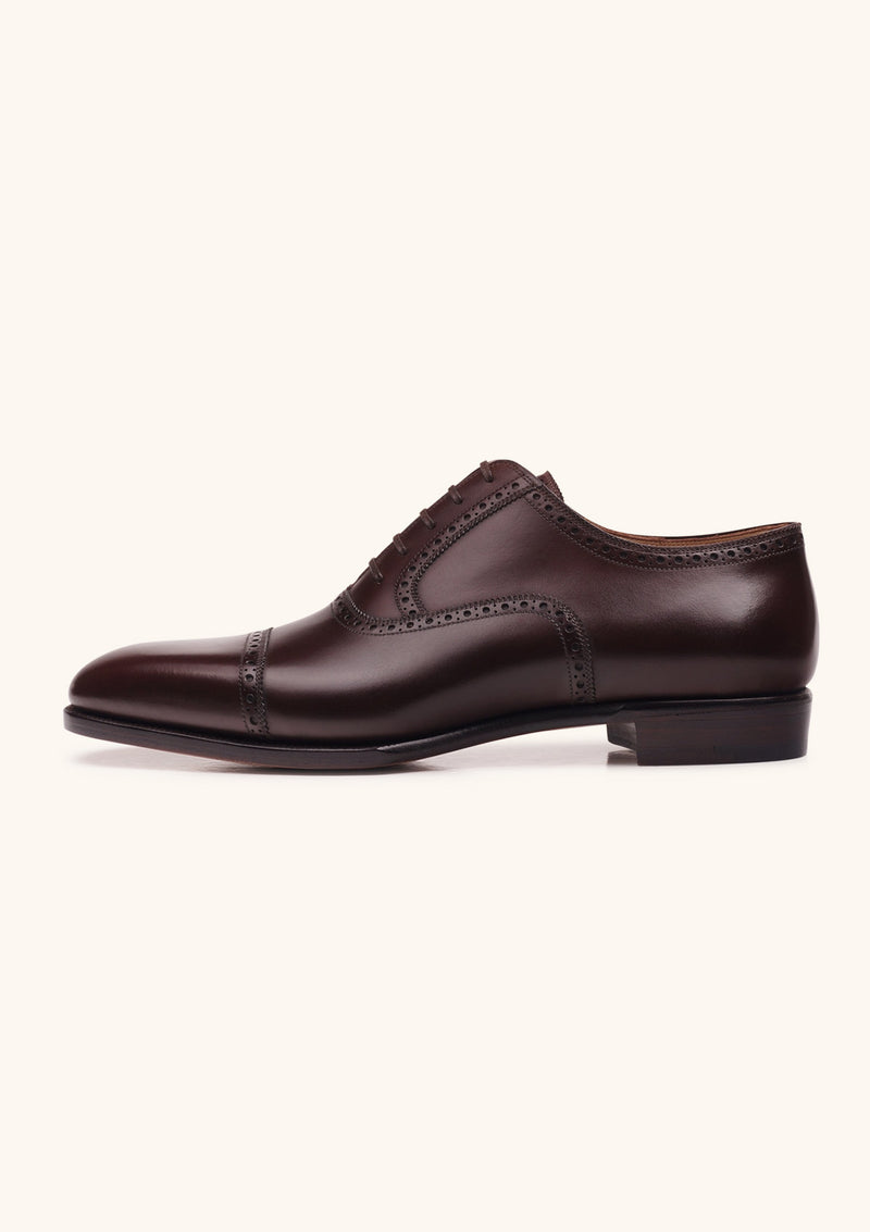 Dark Brown Cap toe Oxford Shoes in Box calf | Stefano Bemer Dark Brown Cap toe Oxford Shoes in Box calf | Stefano Bemer