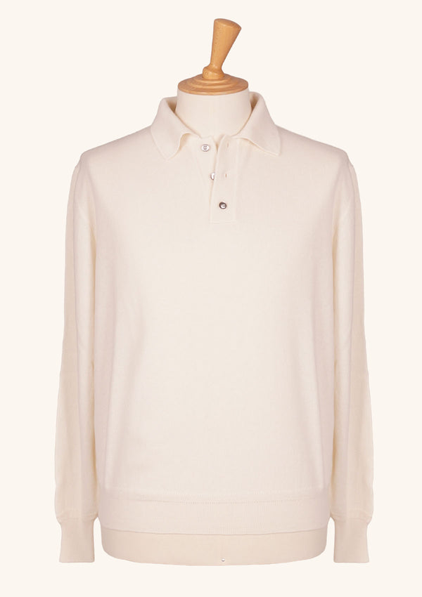 Cream Cashmere Polo Shirt