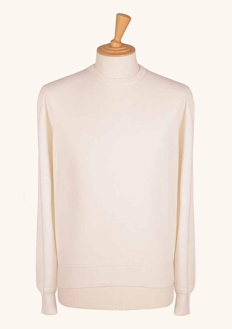 Cream Cashmere Crewneck Sweater