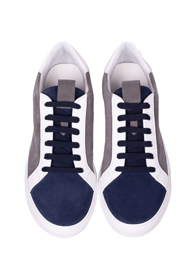 Grey and Blue Kudu Reverse Sneakers