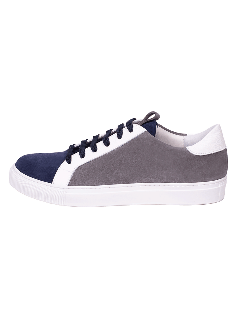 Grey and Blue Kudu Reverse Sneakers