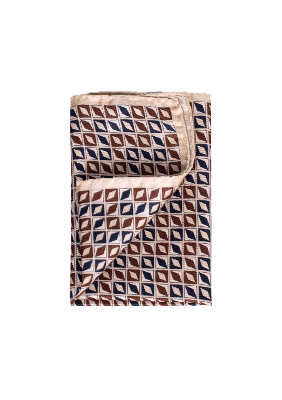 Diamond Tile Pattern Pocket Square