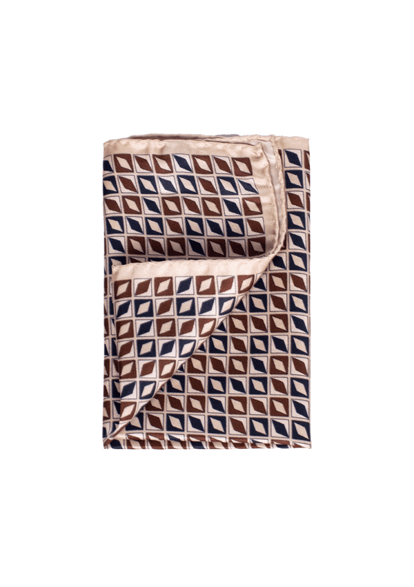 Diamond Tile Pattern Pocket Square