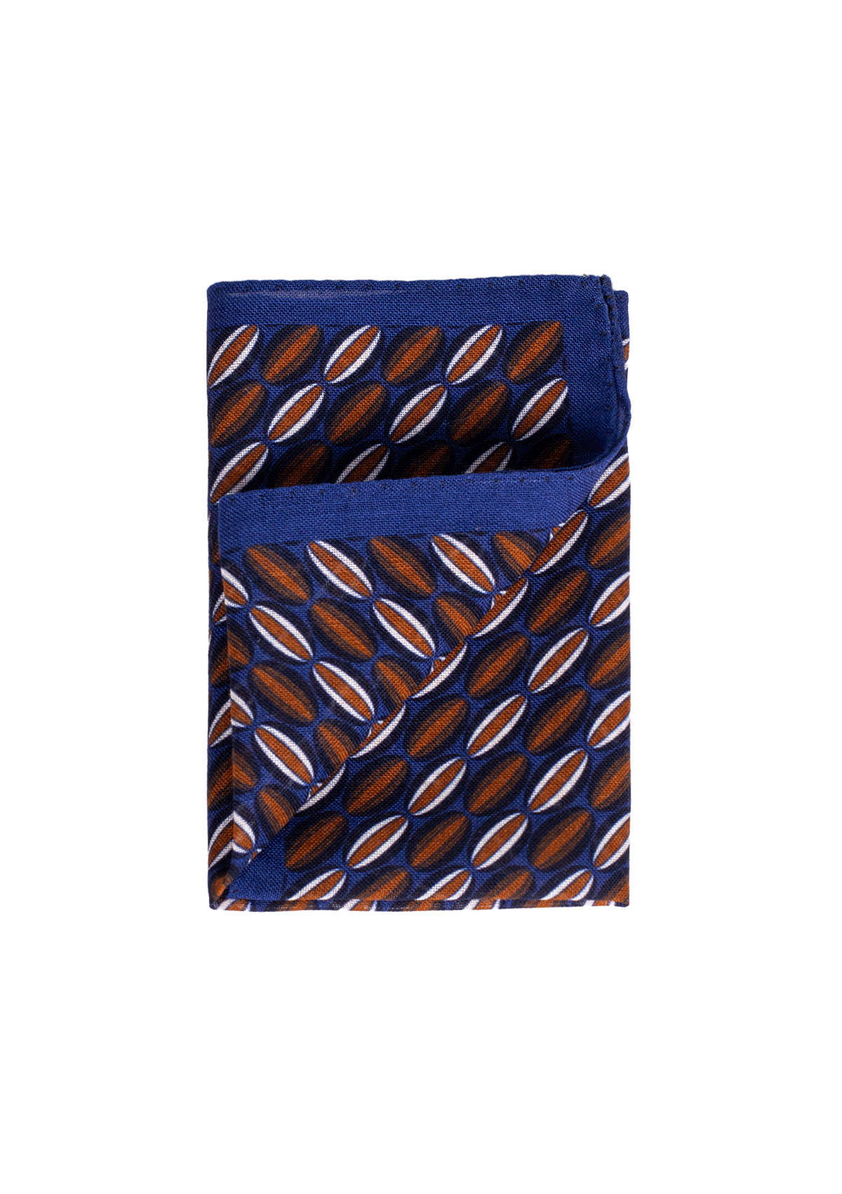 Oval Geometric Pattern Pocket Square