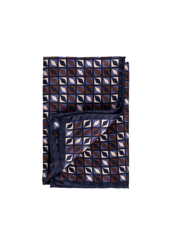 Diamond Tile Pattern Pocket Square