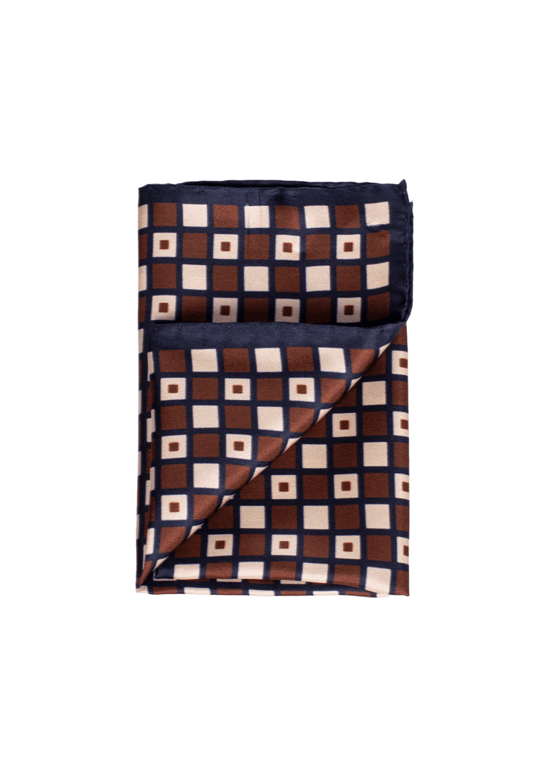 Square Tile Pattern Pocket Square