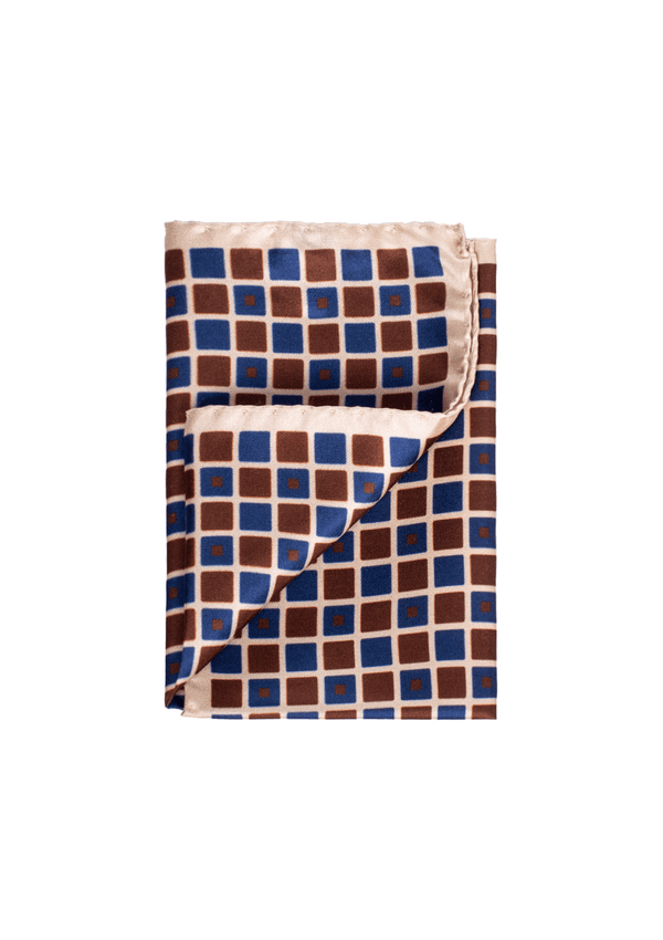 Square Tile Pattern Pocket Square