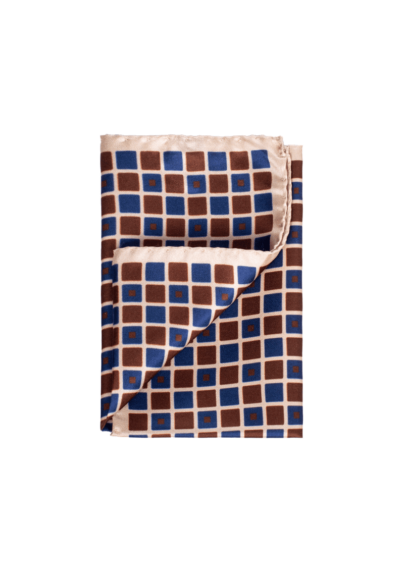 Square Tile Pattern Pocket Square