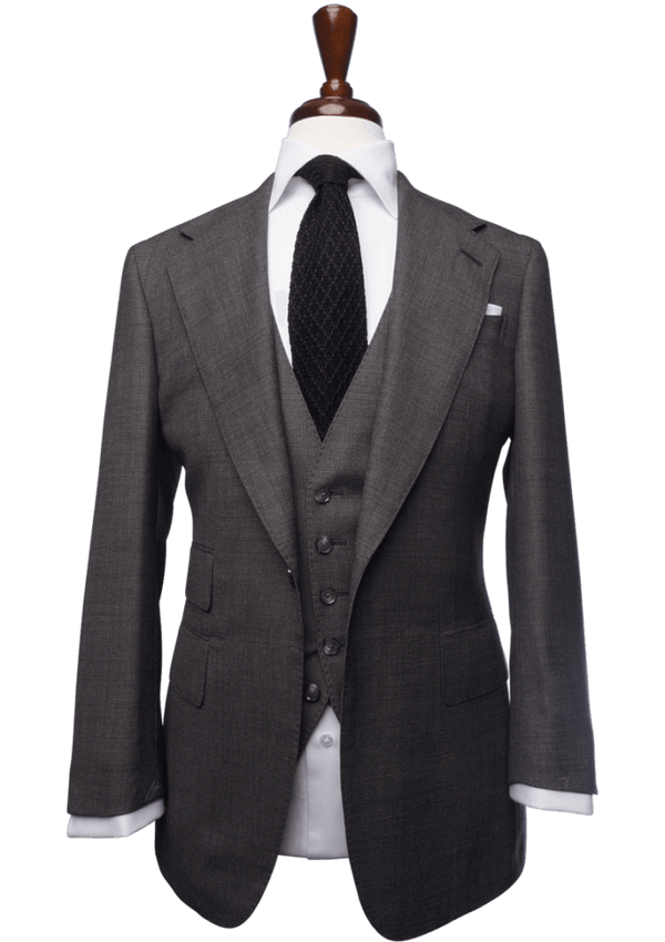 Gunmetal Grey Tick Weave Suit