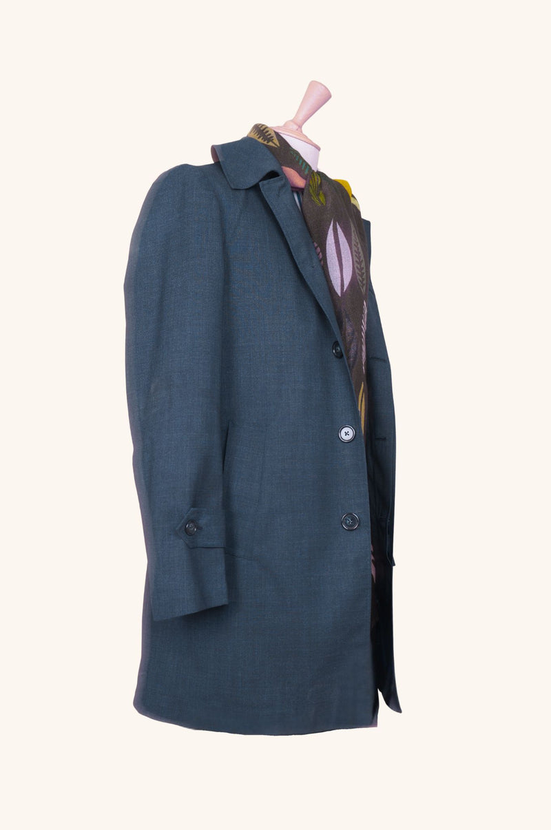 Navy Blue Waterproof Overcoat